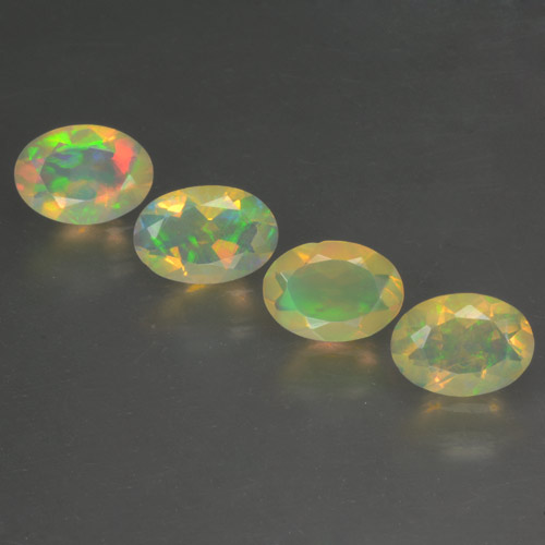Multicolor Opal Gem - 0.4ct Oval Facet (ID: 462835)