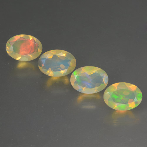 Multicolor Opal Gem - 0.4ct Oval Facet (ID: 462836)