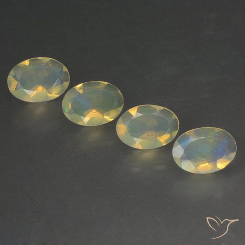 1.31ctw Natural Multicolor Opal, Oval, Transparent