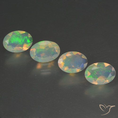 1.54ctw Natural Multicolor Opal, Oval, Transparent