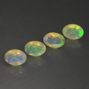 1.63 ctw Multicolor Opal Stones, Natural Opal in Oval Facet Shape for Sale