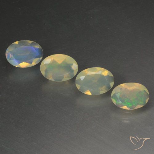 1.43ctw Natural Multicolor Opal, Oval, Transparent