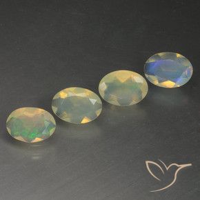 1.43 ctw Multicolor Opal Stones, Natural Opal in Oval Facet Shape for Sale
