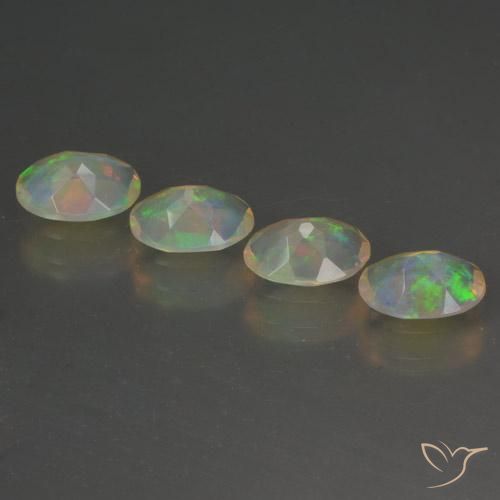 Opal Gemstones in 7 x 5 mm (calibrated) Size for Sale, Opal Stones in Multicolor Color