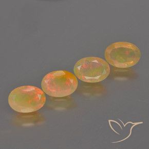 1.83 ctw Multicolor Opal Stones, Natural Opal in Oval Facet Shape for Sale