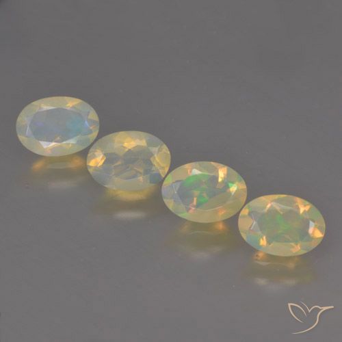 1.72ctw Natural Multicolor Opal, Oval, Transparent