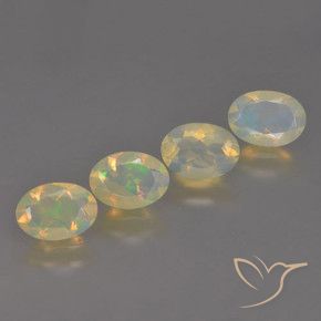 1.72 ctw Multicolor Opal Stones, Natural Opal in Oval Facet Shape for Sale