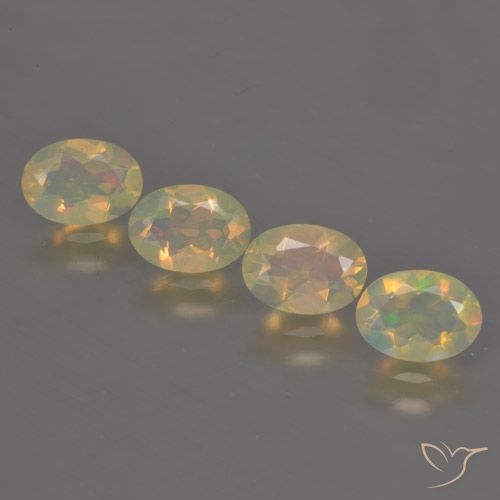 1.81ctw Natural Multicolor Opal, Oval, Transparent