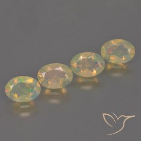 1.81 ctw Multicolor Opal Stones, Natural Opal in Oval Facet Shape for Sale