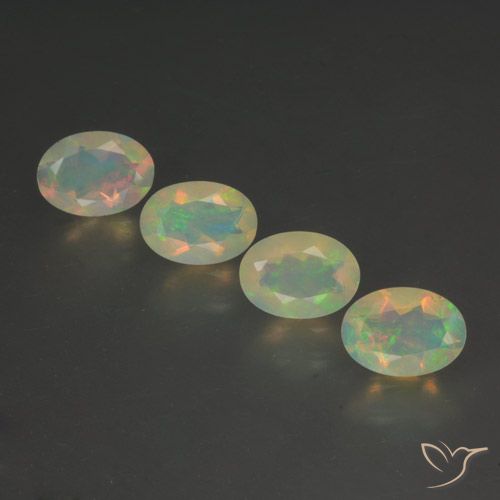 1.69ctw Natural Multicolor Opal, Oval, Transparent