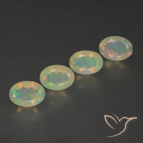 1.69 ctw Multicolor Opal Stones, Natural Opal in Oval Facet Shape for Sale