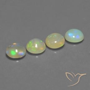 Opal Gemstones in 7 mm (calibrated) Size for Sale, Opal Stones in Multicolor Color