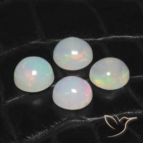 5.56 ctw Multicolor Opal Stones, Natural Opal in Round Cabochon Shape for Sale
