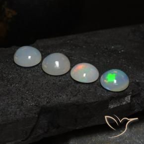 8.47 ctw Multicolor Opal Stones, Natural Opal in Round Cabochon Shape for Sale