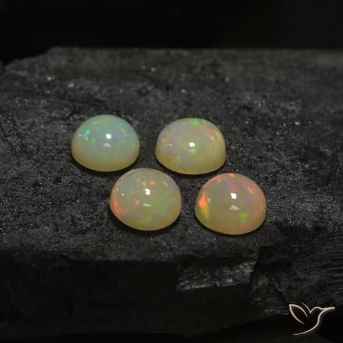Opal Gemstones in 8 mm (calibrated) Size for Sale, Opal Stones in Multicolor Color