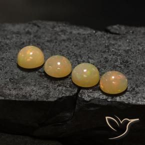 6.07 ctw Multicolor Opal Stones, Natural Opal in Round Cabochon Shape for Sale