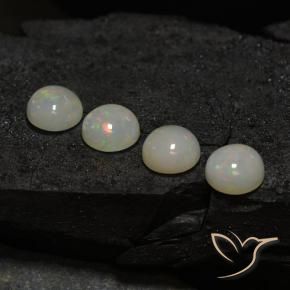 5.49 ctw Multicolor Opal Stones, Natural Opal in Round Cabochon Shape for Sale