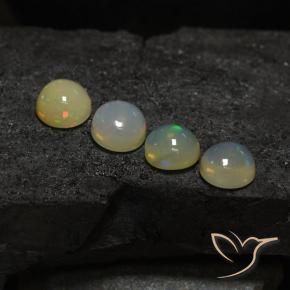 5.75 ctw Multicolor Opal Stones, Natural Opal in Round Cabochon Shape for Sale