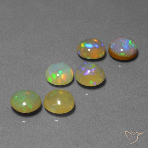 7.74ctw Natural Multicolor Opal, Round, Translucent