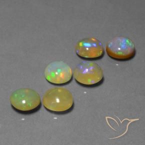 Opal Gemstones in 8 mm (calibrated) Size for Sale, Opal Stones in Multicolor Color