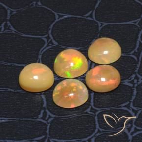 Opal Gemstones in 8 mm (calibrated) Size for Sale, Opal Stones in Multicolor Color