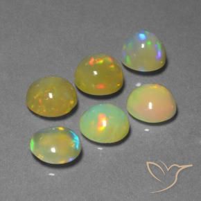 Opal Gemstones in 8.5 mm (calibrated) Size for Sale, Opal Stones in Multicolor Color