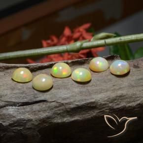 Opal Gemstones in 8 mm (calibrated) Size for Sale, Opal Stones in Multicolor Color
