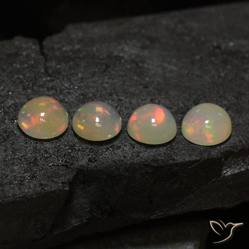 5.36ctw Natural Multicolor Opal, Round, Transparent