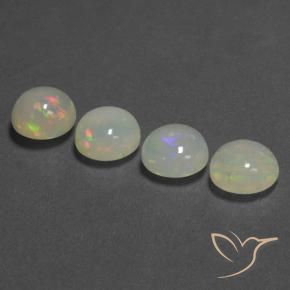 Opal Gemstones in 8 mm (calibrated) Size for Sale, Opal Stones in Multicolor Color