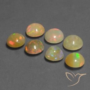 Opal Gemstones in 6.5 mm (calibrated) Size for Sale, Opal Stones in Multicolor Color