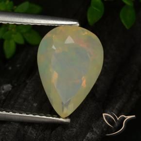 1.85 ct Multicolor Opal Stone, Natural Opal in Pear Facet Shape for Sale
