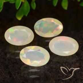 1.23 ctw Multicolor Opal Stones, Natural Opal in Oval Facet Shape for Sale