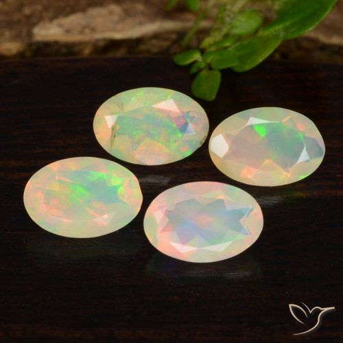 1.14ctw Natural Multicolor Opal, Oval, Transparent
