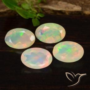 1.14 ctw Multicolor Opal Stones, Natural Opal in Oval Facet Shape for Sale
