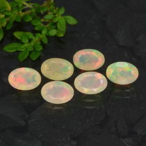 Многоцветный Опал Камень - 0.3ct Фасетный Овал (ID: 471713)