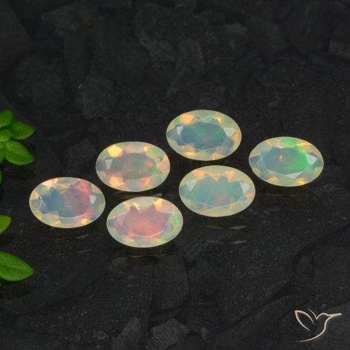 1.60ctw Natural Multicolor Opal, Oval, Transparent