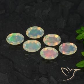 1.60 ctw Multicolor Opal Stones, Natural Opal in Oval Facet Shape for Sale