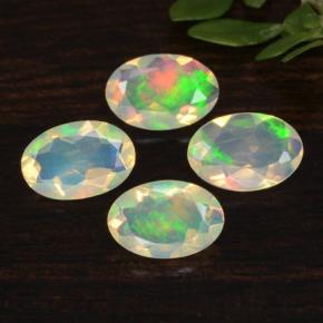 1.01 ctw Multicolor Opal Stones, Natural Opal in Oval Facet Shape for Sale