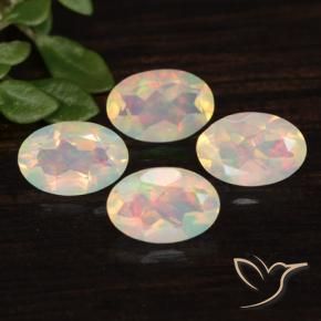 1.15 ctw Multicolor Opal Stones, Natural Opal in Oval Facet Shape for Sale