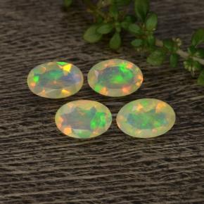 1.03 ctw Multicolor Opal Stones, Natural Opal in Oval Facet Shape for Sale
