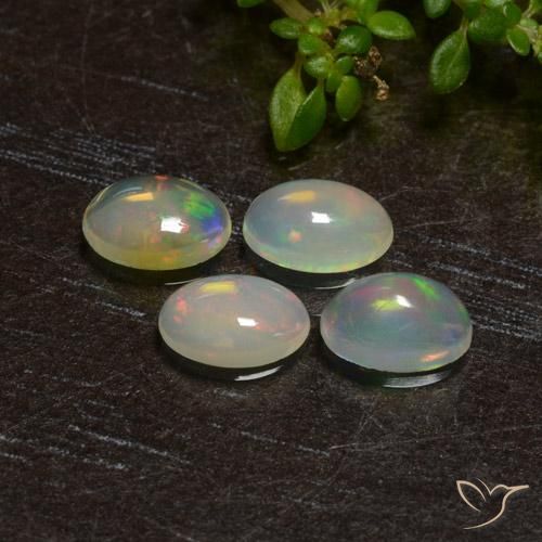 Multicolor Opal Gem - 0.3ct Oval Cabochon (ID: 475459)
