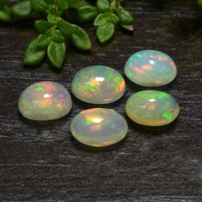 Multicolor Opal Gem - 0.4ct Oval Cabochon (ID: 475553)