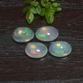 Cool White Opal Gem - 0.5ct Oval Cabochon (ID: 476170)