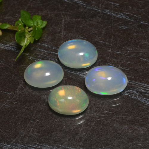 Multicolor Opal Gem - 0.6ct Oval Cabochon (ID: 476174)