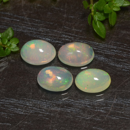 Multicolor Opal Gem - 0.5ct Oval Cabochon (ID: 476176)