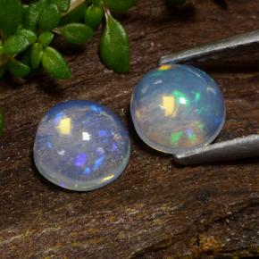 1ct Round Cabochon White Opal for sale thumb image of 1ct Round Cabochon White Opal (ID: 477287)