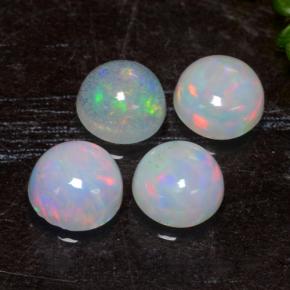 Multicolor Opal Gem - 0.4ct Round Cabochon (ID: 477336)