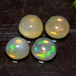 Multicolor Opal Gem - 0.4ct Round Cabochon (ID: 477337)