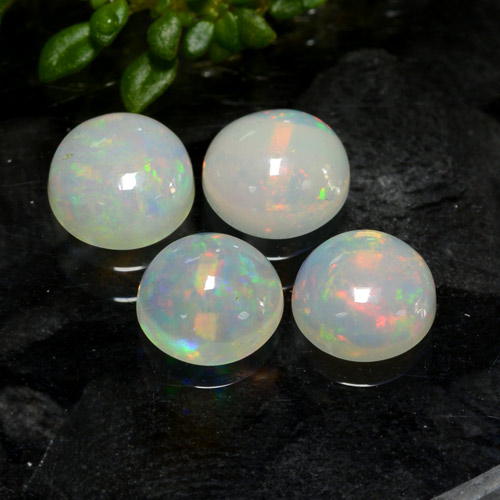 Multicolor Opal Gem - 0.5ct Round Cabochon (ID: 477427)