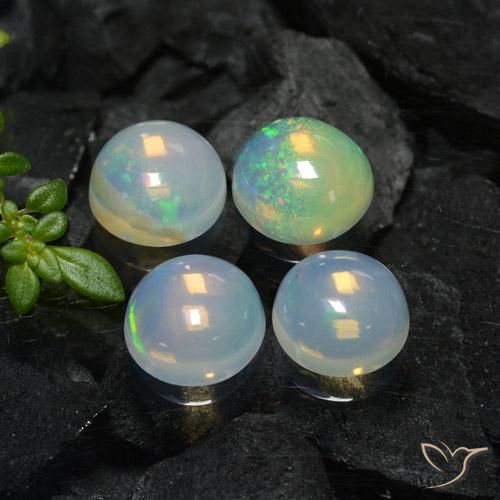 Opal Gemstones in 7 mm (calibrated) Size for Sale, Opal Stones in Multicolor Color